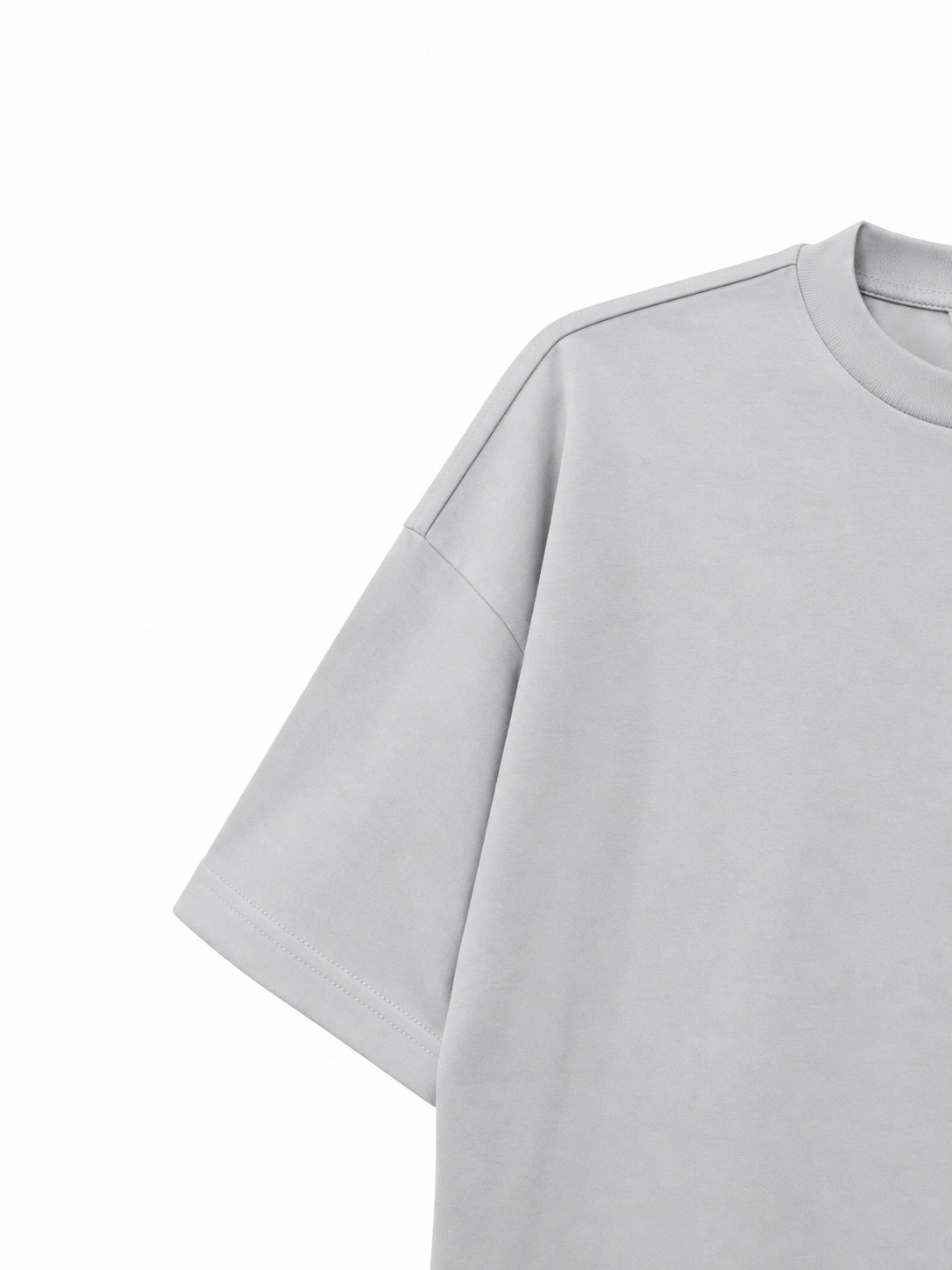 Essential Oversized T-Shirt — Silver