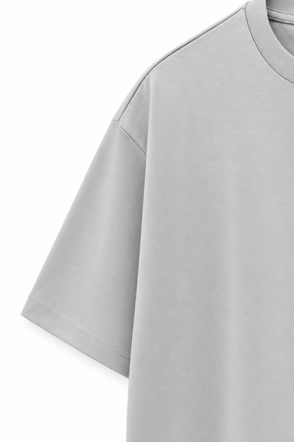 Essential Oversized T-Shirt — Silver