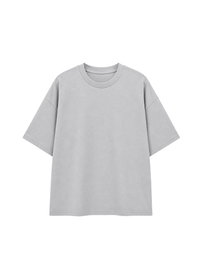Essential Oversized T-Shirt — Silver